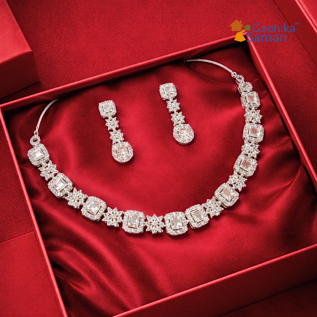 CZ Designer Necklace Set