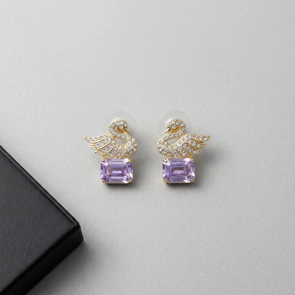Peacock Design Ruby Earrings For Women & Girls