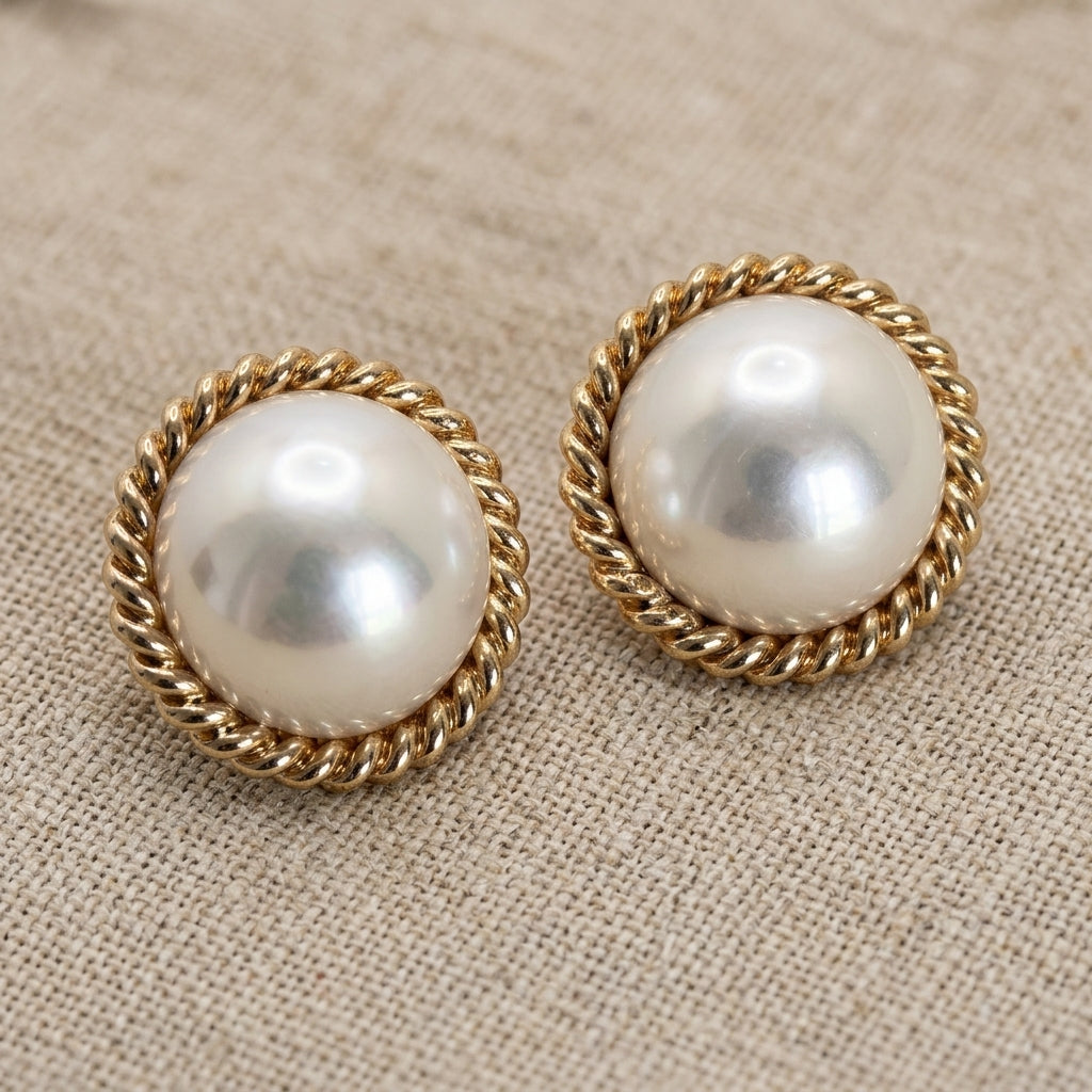 Premium White Pearl CZ Earrings