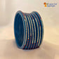 Rajasthani Lac Bangles With Beautiful Mirror And Stone Design One Line Churi ( Pack Of 8 )