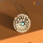 Bridal Green Kundan Stone Dome Ring