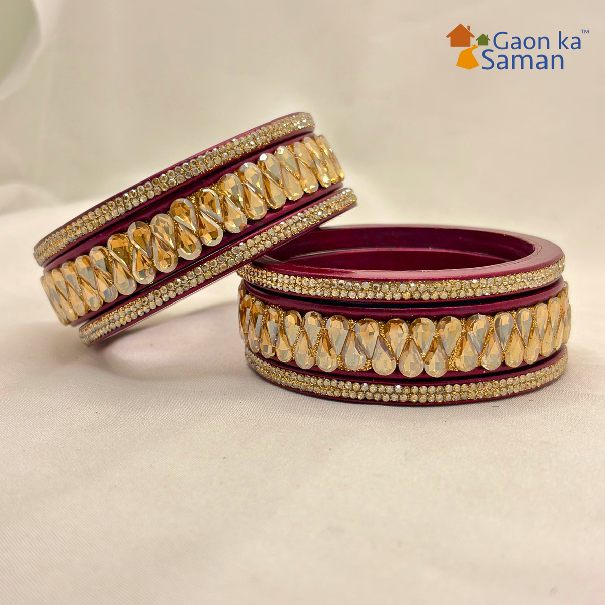 Traditional Rajasthani Wedding Special Lac Bangles Set For woman & girl (Pack of 6)