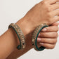 Green Plated with Kundan and Topaz Fitted Lac Kada Bangle