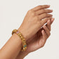 Karatcart Antique Gold-Plated Mata Laxmi Rajwadi Temple Bangles for Women - Set of 2