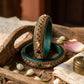 Green Plated with Kundan and Topaz Fitted Lac Kada Bangle