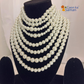 8 Layered Shell Pearl White Colour Necklace