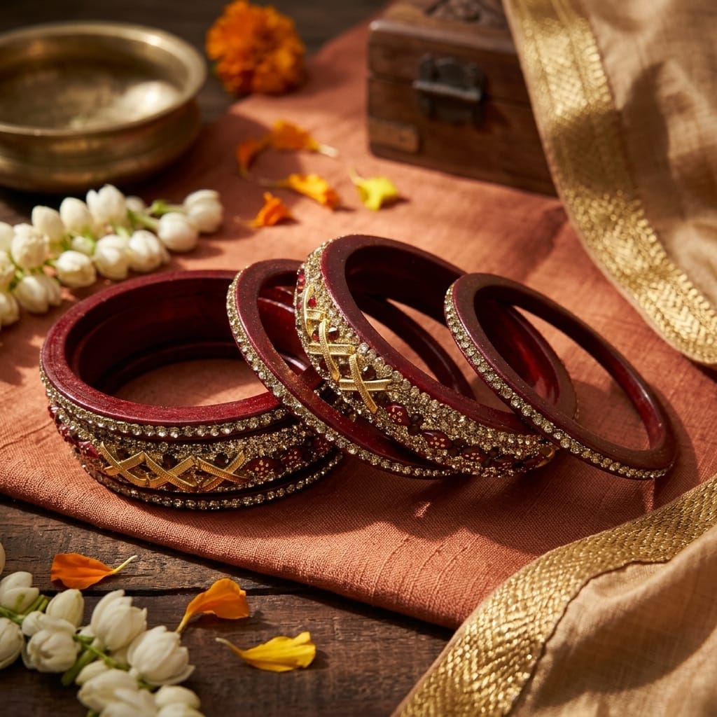 Traditional Rajasthani Pink Lakh with Kundan Designed Lac/Lakh Bangles/Kadda/Chura Set For Women And Girls