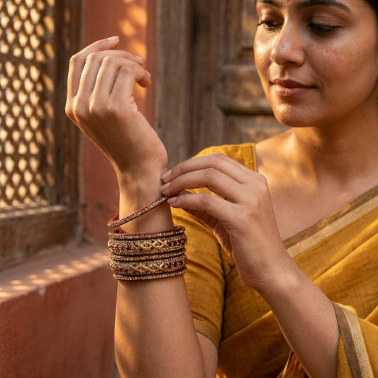 Traditional Rajasthani Pink Lakh with Kundan Designed Lac/Lakh Bangles/Kadda/Chura Set For Women And Girls