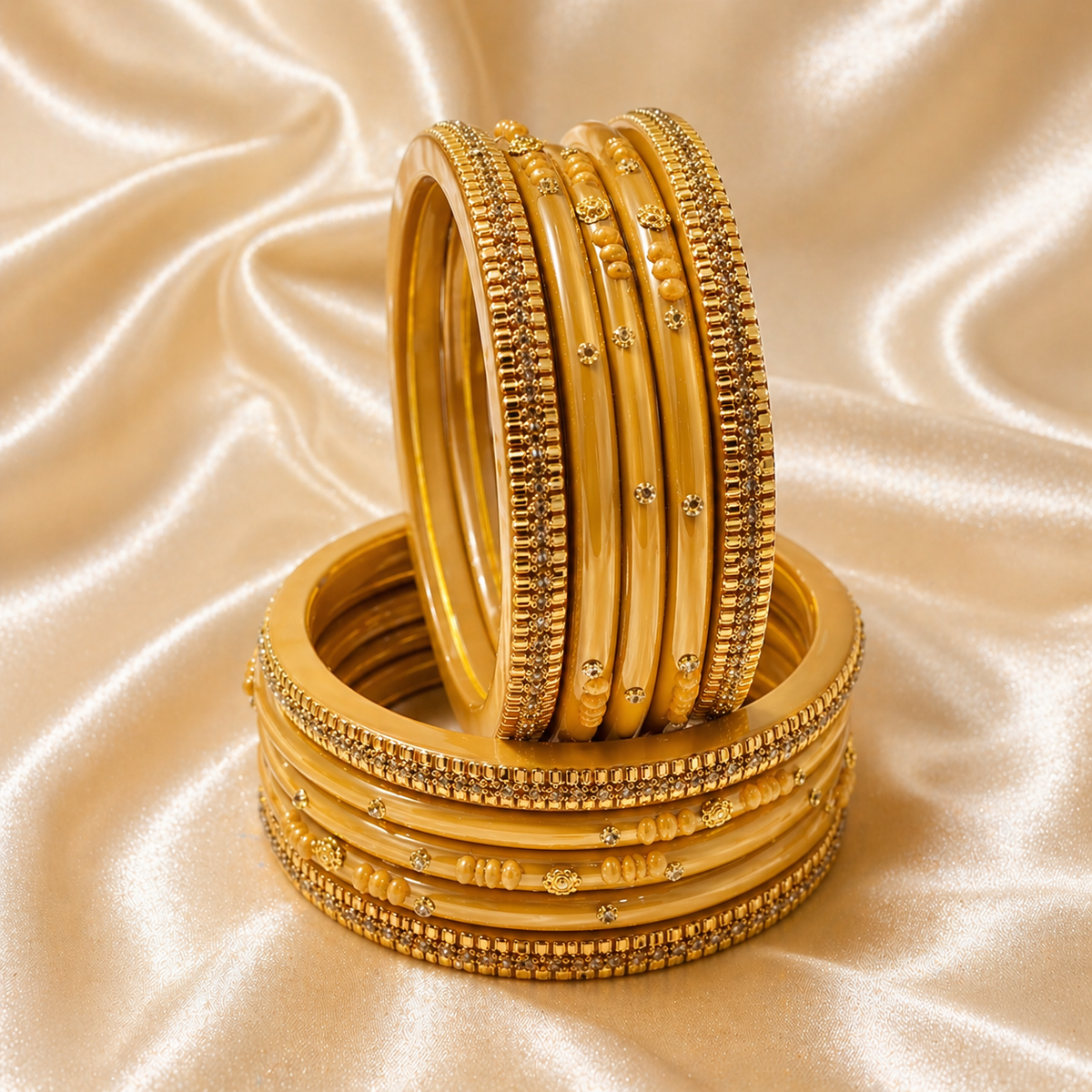 Traditional Rajasthani Design Lac Bangles Set For Girls And Women