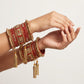 Bridal Red Lac Chura Set with Gold and Red Stones | 26 Bangles | Dangling Chains | for Women and Girls