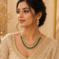 2 Line Layered Round Neck Beautiful Kundan Necklace Set