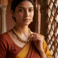 Gold Plated Stone Studded & Beaded Jewellery Set
