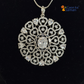 Diamond Pendant Set, Cz Pendant With Chain And Earrings Replica American Diamond Set