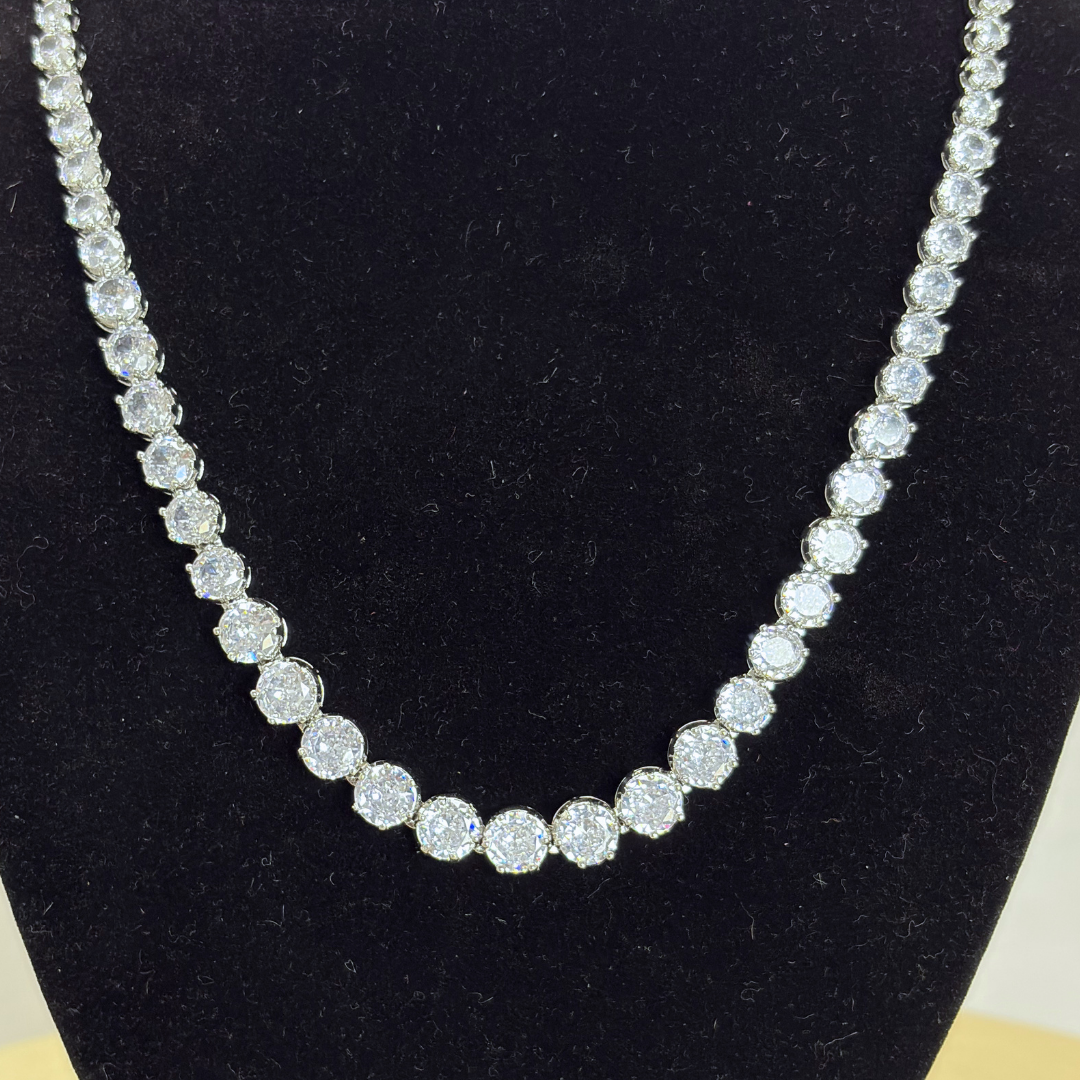 CZ Diamond Zirconia Necklace Set