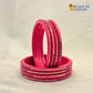 Rajasthani Lac Bangles With Beautiful Mirror And Stone Design One Line Churi ( Pack Of 8 )