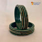 Rajasthani Lac Bangles With Beautiful Mirror And Stone Design One Line Churi ( Pack Of 8 )