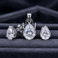 Awesome Pendant Rhodium Cubic Zirconia Pendant And Earrings