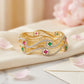 Multi-Ruby & Striped Diamond Kada For Women & Girls