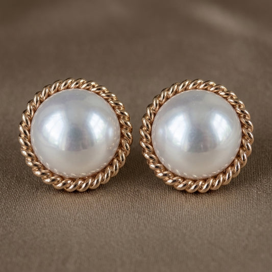 Premium White Pearl CZ Earrings