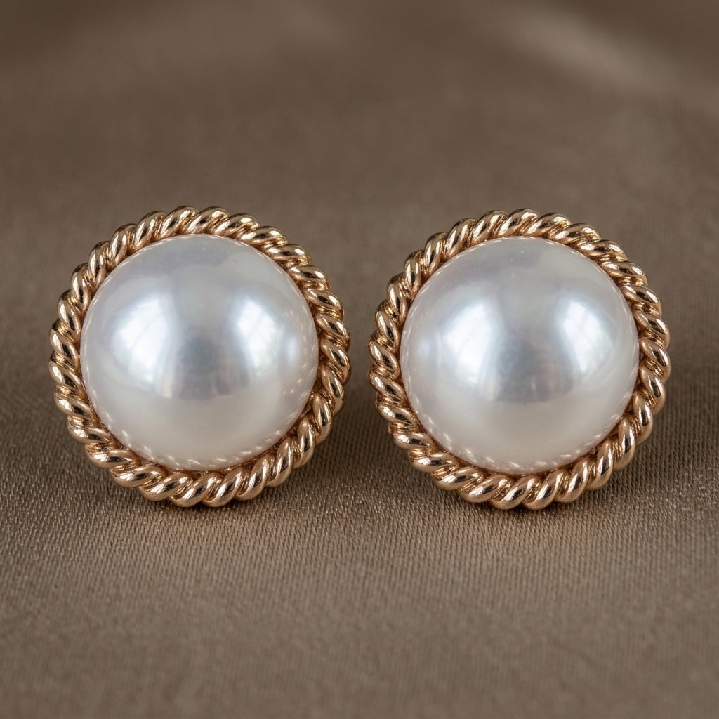 Premium White Pearl CZ Earrings