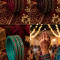Rajasthani Lac Bangles with Mirror and Stone Embellishments (Set of 4)