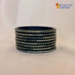 Rajasthani Lac Bangles With Beautiful Mirror And Stone Design One Line Churi ( Pack Of 8 )