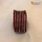 Rajasthani Lac Bangles With Beautiful Mirror And Stone Design One Line Churi ( Pack Of 8 )