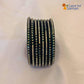 Rajasthani Lac Bangles With Beautiful Mirror And Stone Design One Line Churi ( Pack Of 8 )