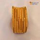 Rajasthani Lac Bangles With Beautiful Mirror And Stone Design One Line Churi ( Pack Of 8 )