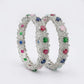 Multicolor Cubic Zirconia Studded Classic Bangle