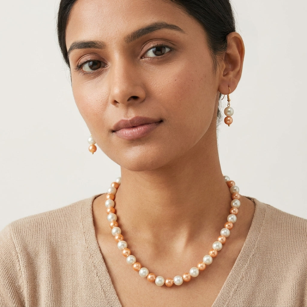 Single Line Pearl Necklace