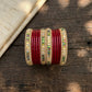 Rajasthani Lac Bangles Set in Latest Design Red Colour
