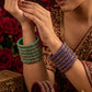 Rajasthani Lac Bangles with Mirror and Stone Embellishments (Set of 4)