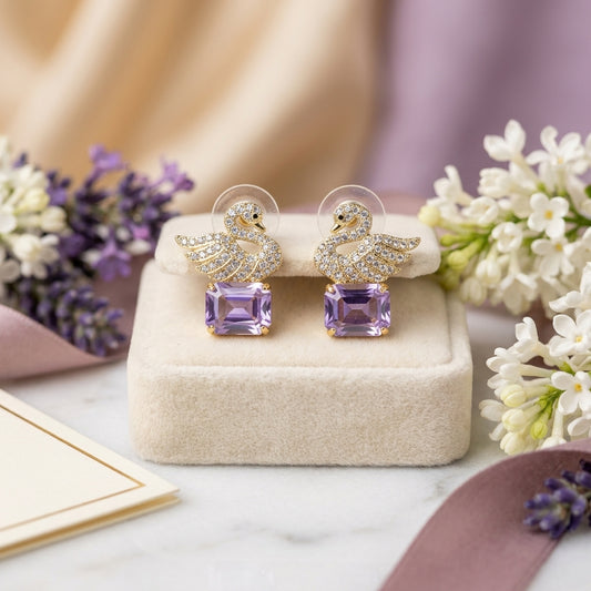 Peacock Design Ruby Earrings For Women & Girls