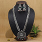 Green Kundan German Silver Oxidized Rani-Haar | Long Necklace Set | Kundan Necklace Set | For Women & Girls
