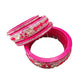 Gold & Diamond Topaz Fitted Pink 5 Line Lack Bangle gaonkasaman