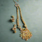 Hexagonal Top Oval Pendant Ranihaar | Traditional Jewelry for Girls and Women