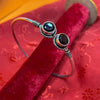 Midnight Gemline Silver Oxidised Bracelets gaonkasaman