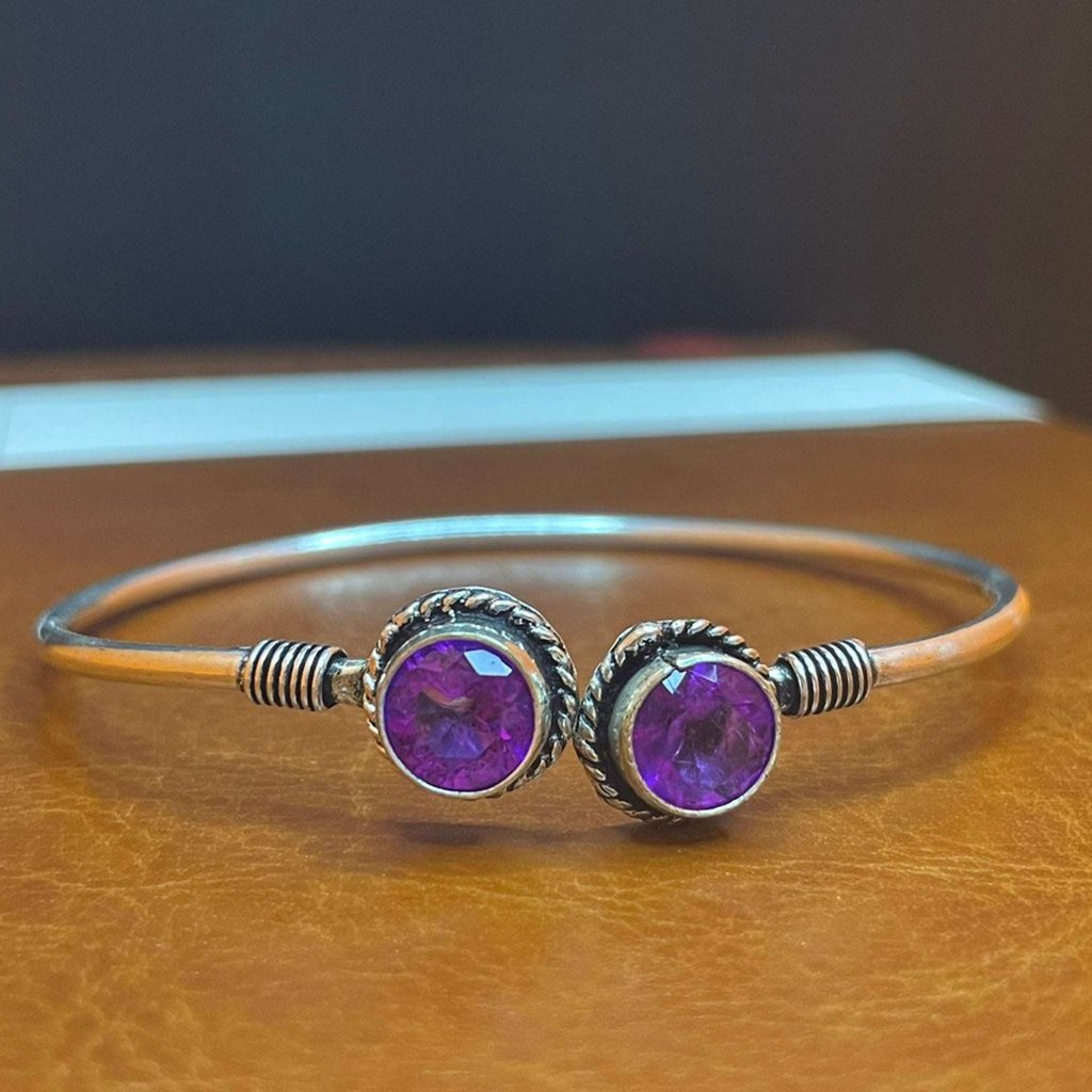 Midnight Gemline Silver Oxidised Bracelets gaonkasaman