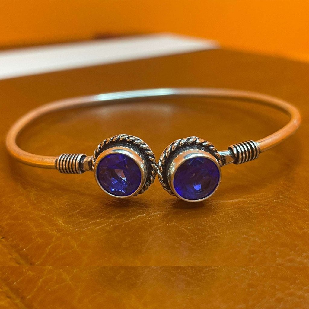 Midnight Gemline Silver Oxidised Bracelets gaonkasaman
