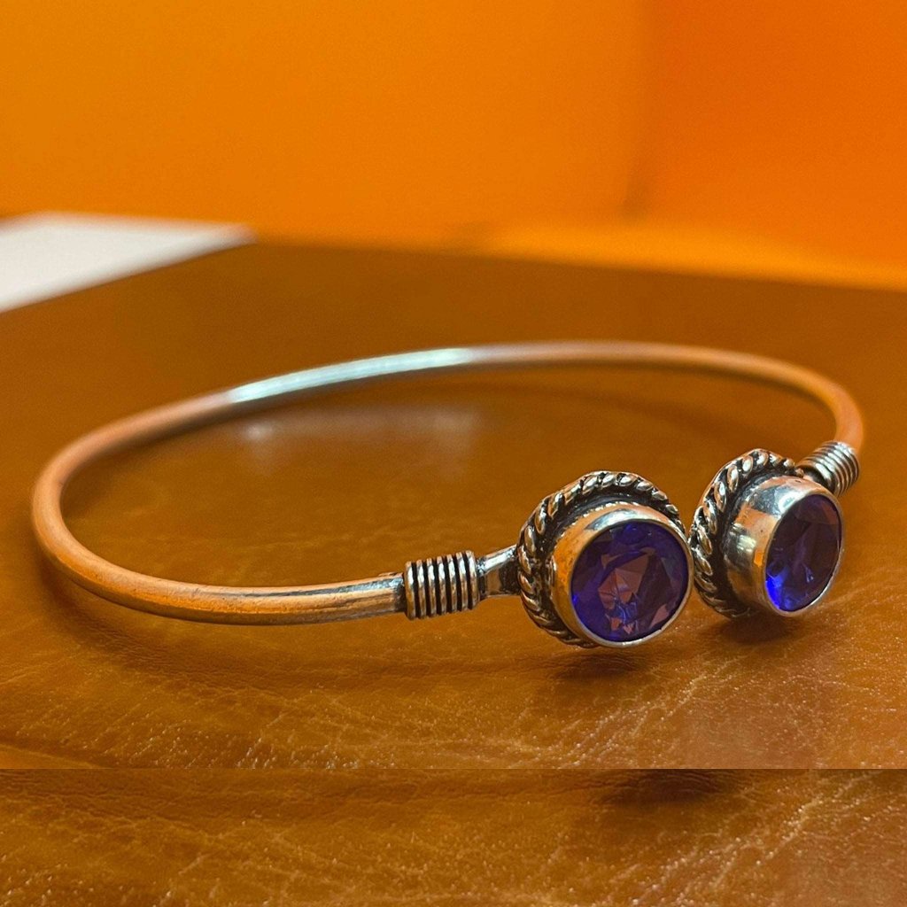 Midnight Gemline Silver Oxidised Bracelets gaonkasaman
