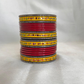 Shivratri Special Lac Bangles Red Green Yellow Set In Latest Beautiful Stone Design