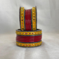 Shivratri Special Lac Bangles Red Green Yellow Set In Latest Beautiful Stone Design