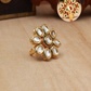 kundan ring,big kundan rings,floral,traditional