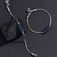 Royal Stoned Silver Oxidized Anklets | Traditional Jewelry for Girls and Women.