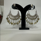 Peacock Golden Bordered Chandbali Traditional Earrings | For Girls and Women.