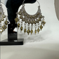 Peacock Golden Bordered Chandbali Traditional Earrings | For Girls and Women.