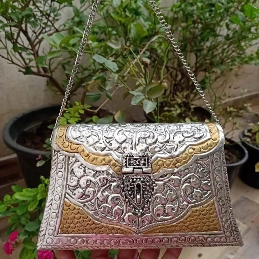  Regal,enchanting,meenakari,clutch