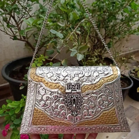  Regal,enchanting,meenakari,clutch