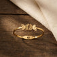 Gold Tone Anti-Tarnish Double Butterflies Openable Bracelet (Free Size)
